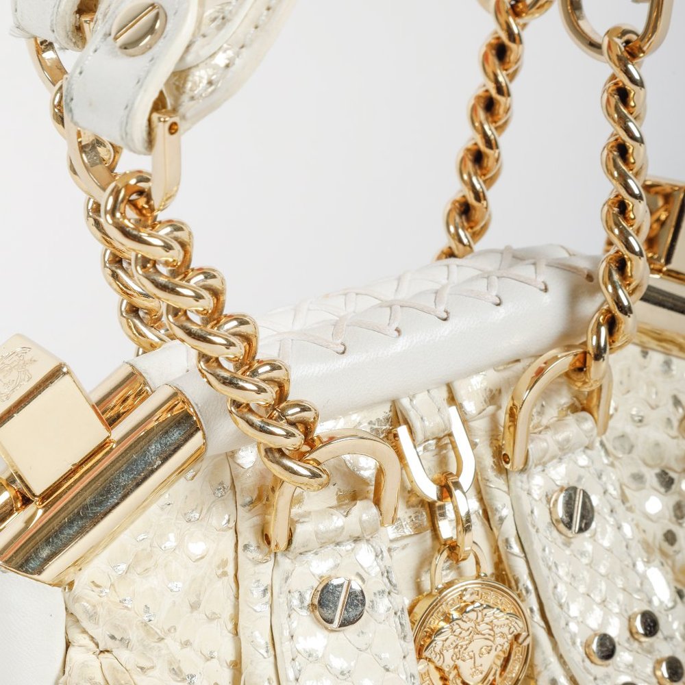 Versace Madonna Frame White Snake Mini Bag - Picture 6 of 11